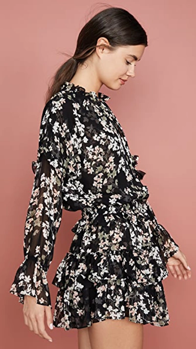Shop Misa Lolita Dress In Black/floral