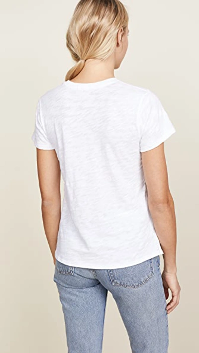 Atm Anthony Thomas Melillo Slub Jersey Schoolboy Crewneck T Shirt In White