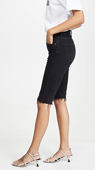 Shop Agolde Carrie Long Length Slim Shorts Stunner 29
