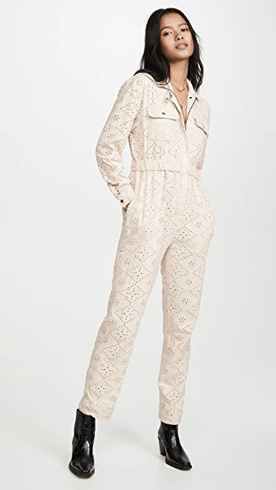 Shop Free People Set The Tone Jumpsuit In Ivory