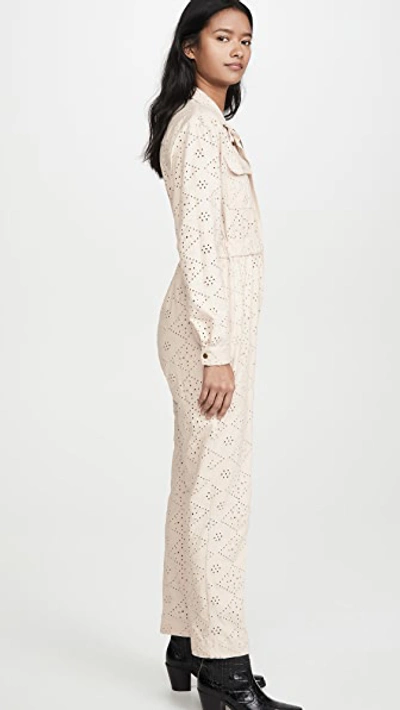 Shop Free People Set The Tone Jumpsuit In Ivory