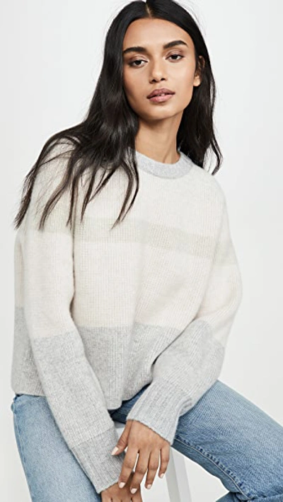 Shop Le Kasha Cashmere Sweater With Big Sleeves And Double Neck In Light Pink