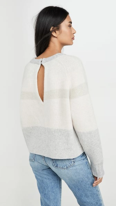 Shop Le Kasha Cashmere Sweater With Big Sleeves And Double Neck In Light Pink