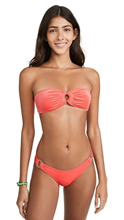 Shop Reina Olga Bandcamp Bikini Set In Hot Pink