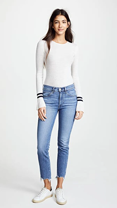 Shop 3x1 W3 Straight Authentic Crop Jeans In Ace