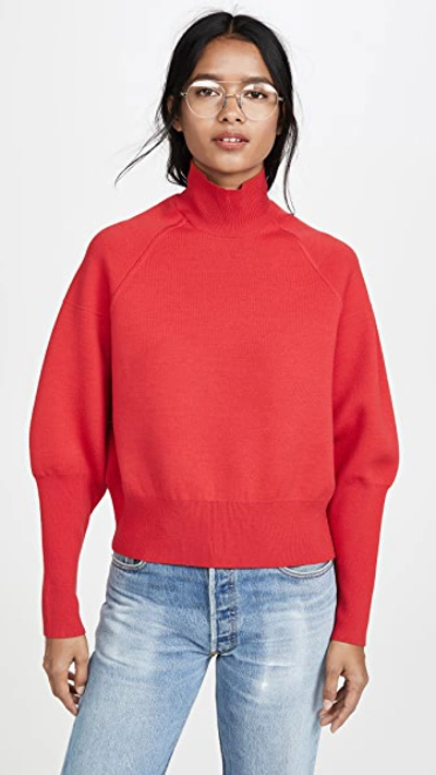 Shop Acne Studios Kelenor Compact Merino Sweater In Bright Red