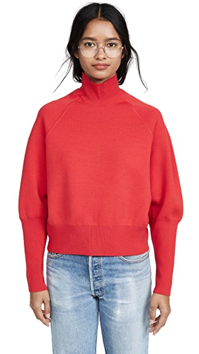Shop Acne Studios Kelenor Compact Merino Sweater In Bright Red