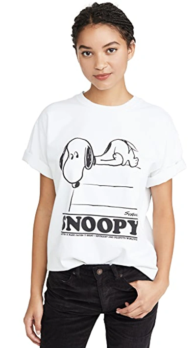 Shop Marc Jacobs The Peanuts T-shirt In Vintage White