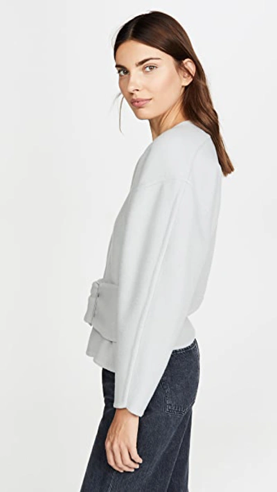 Shop 3.1 Phillip Lim Long Sleeve Pullover With Belt In Light Grey