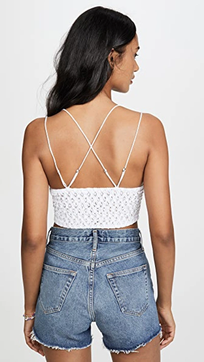 Free People Adella White Lace Bra Top In White