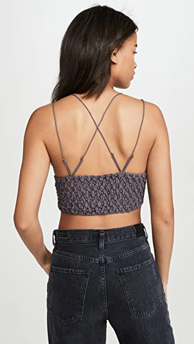 Free People Intimately Fp Adella Longline Bralette In Charcoal