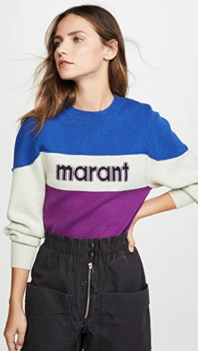 Shop Isabel Marant Étoile Kedy Pullover In Blue