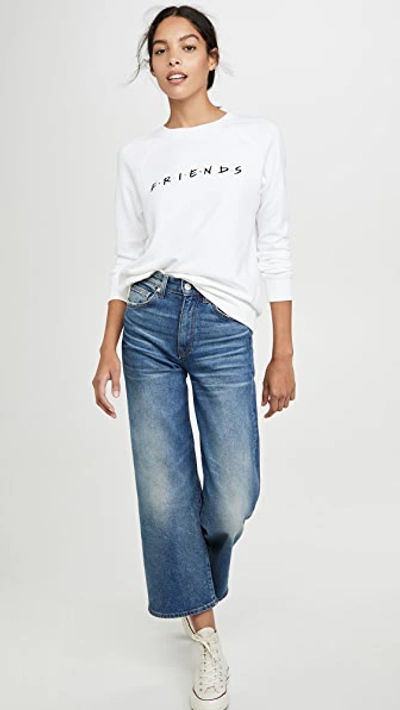 Shop Cqy Sunday Wide Leg Crop Jeans In Impression