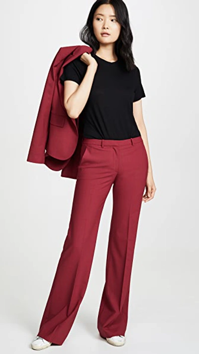 Shop Theory Demitria 2 Pants In Crimson
