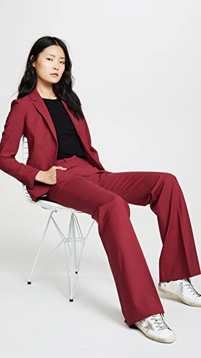 Shop Theory Demitria 2 Pants In Crimson
