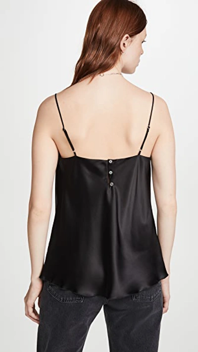 Shop Atm Anthony Thomas Melillo Silk Cowl Cami In Black