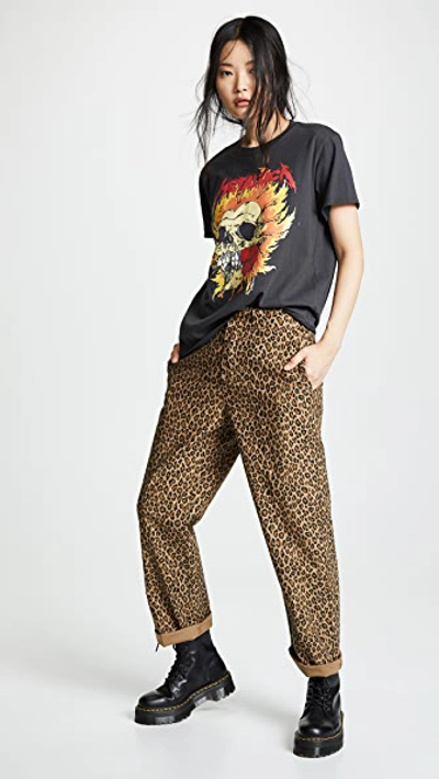 Shop R13 Slouch Pants In Leopard