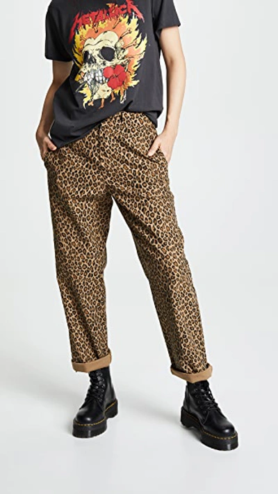 Shop R13 Slouch Pants In Leopard