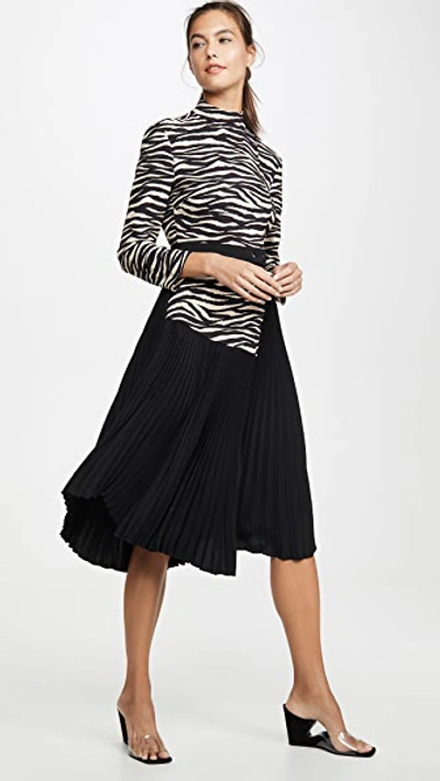 Shop A.l.c Peyton Dress In Black/beige