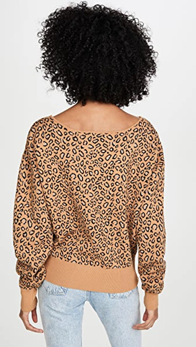 Shop Lerumi Talia Sweater In Leopard