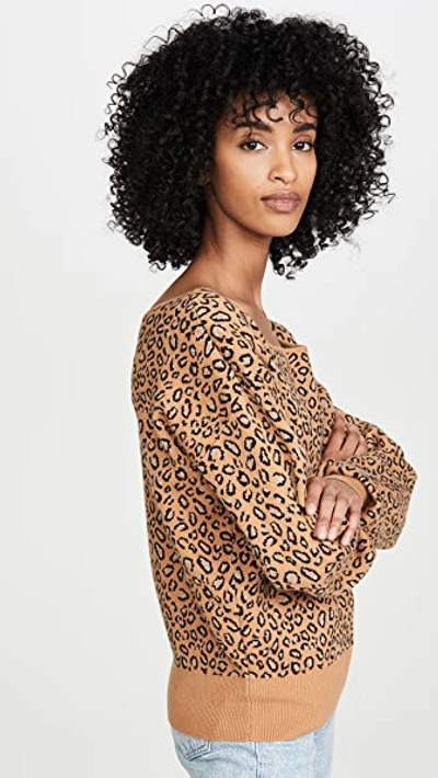 Shop Lerumi Talia Sweater In Leopard
