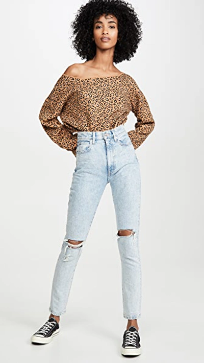 Shop Lerumi Talia Sweater In Leopard