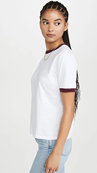 Shop Hanes X Karla The Ringer Tee In White/berry
