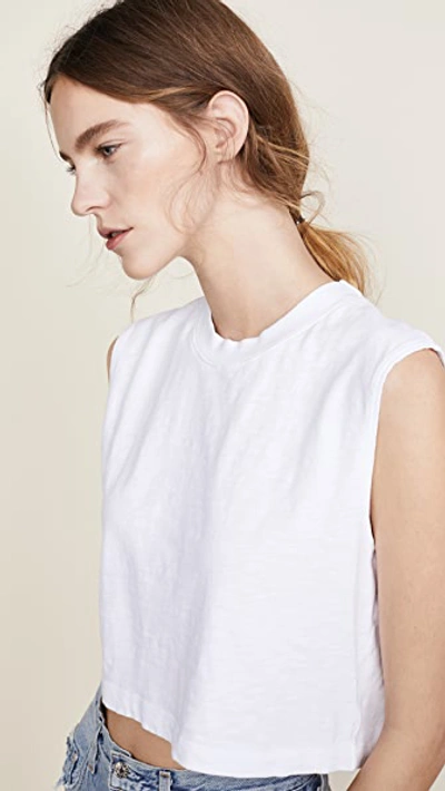 Shop Cotton Citizen The Tokyo Crop Muscle Tee In White