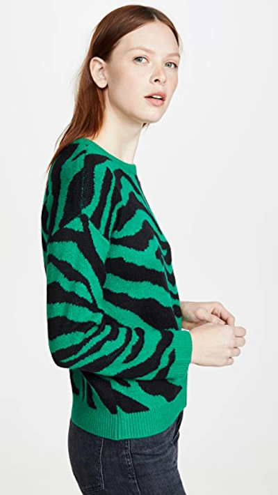 Shop Bb Dakota You're An Animal Sweater In Pepper Green