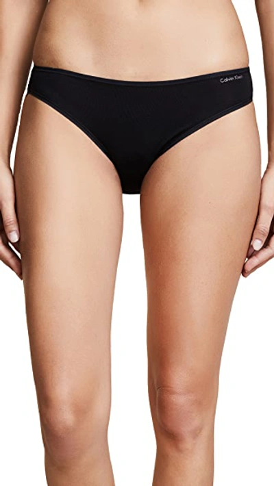 Shop Calvin Klein Underwear Form Bikini Panties Black