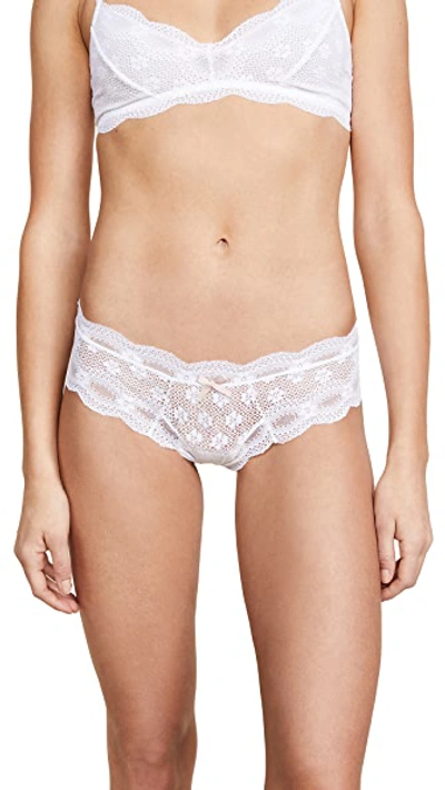 Shop Eberjey India Lace Low Rise Boy Thong In White