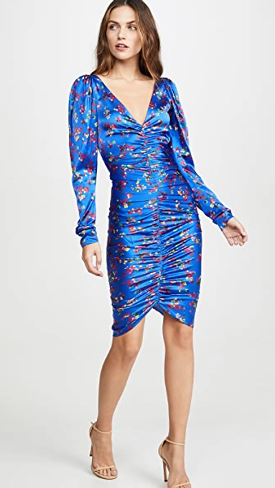 Shop Caroline Constas Colette Dress In Blue