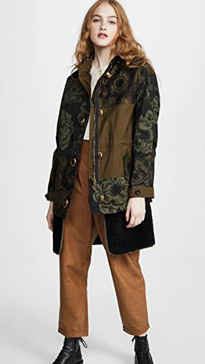 Shop Coach Patchwork Parka In Multi