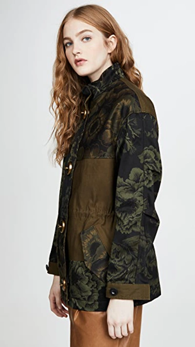 Shop Coach Patchwork Parka In Multi