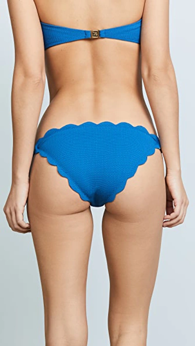 Shop Marysia Mott Scallop Bikini Bottoms In Snorkel Blue