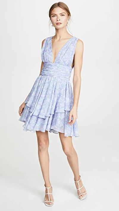 Shop Caroline Constas Paros Dress In Blue