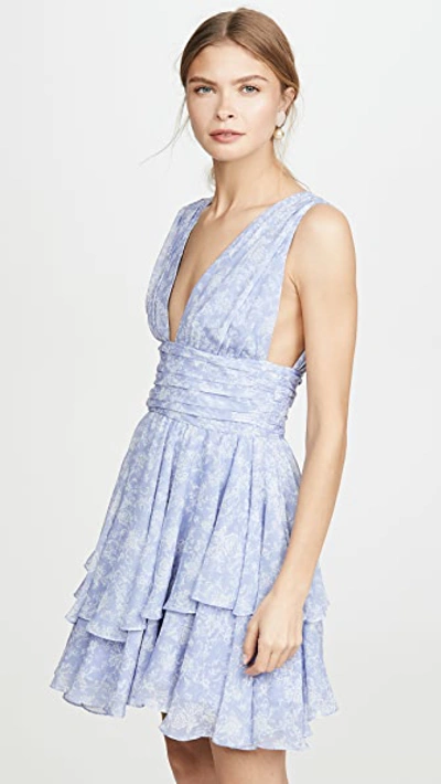 Shop Caroline Constas Paros Dress In Blue