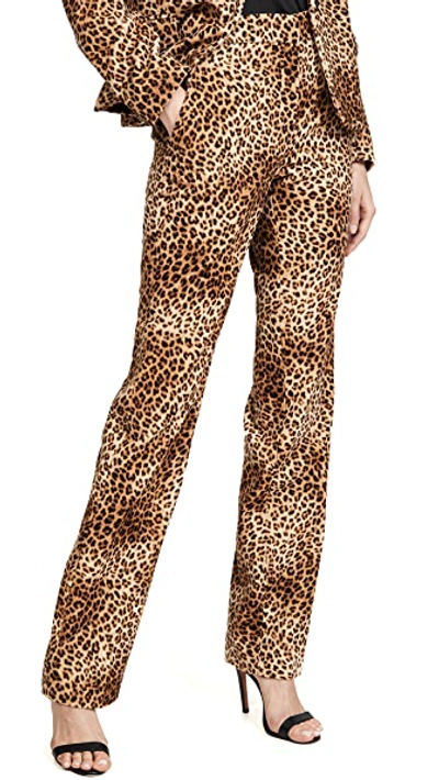 Shop Pallas Festival Animal Print Trousers In Leopard