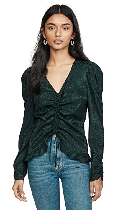 Shop Parker Ellie Blouse In Pine