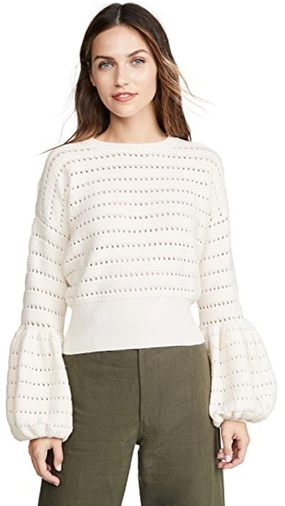 Shop Misa Vayda Sweater In White Rabbit