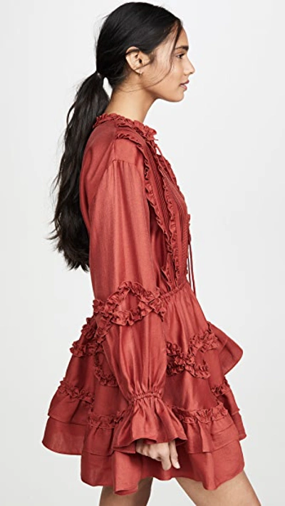 Shop C/meo Collective Slow Down Dress In Carmine