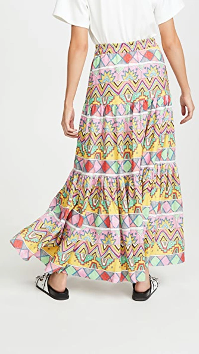 Shop Mira Mikati Maxi Three Panel Skirt In Multi