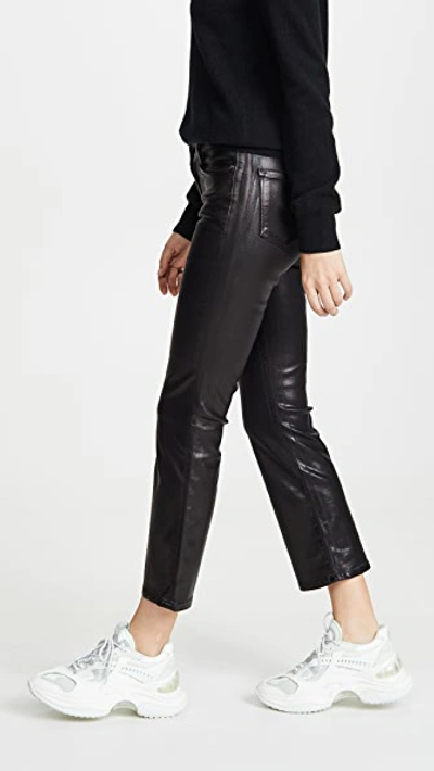 Shop J Brand Selena Mid Rise Crop Bootcut Jeans In Galactic Black
