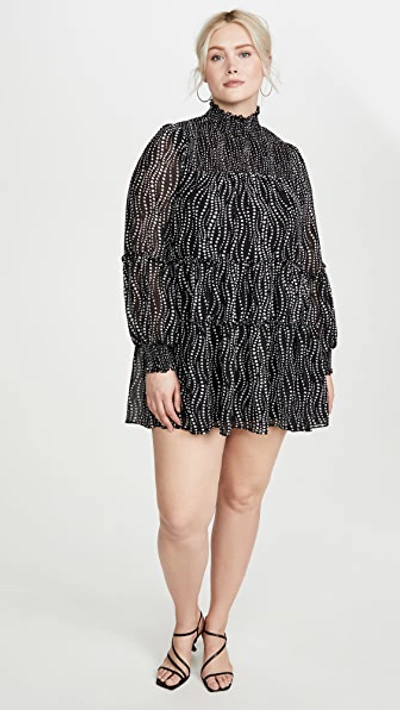 Cinq À Sept Cinq A Sept Smocked Sheer-sleeve Mini Dress In