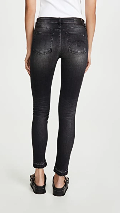 Shop R13 Alison Cropped Jeans In Strummer Black