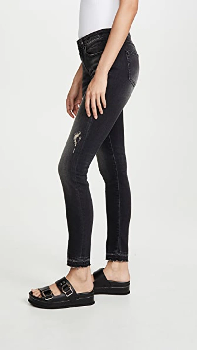 Shop R13 Alison Cropped Jeans In Strummer Black