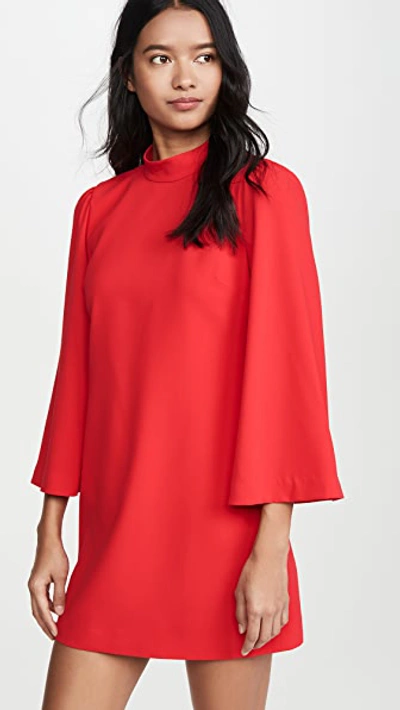 Shop Alice And Olivia Bailey Bell Sleeve Dress In Paprika