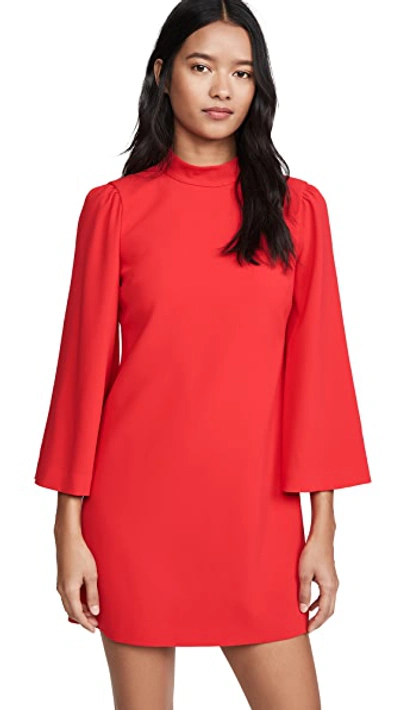 Shop Alice And Olivia Bailey Bell Sleeve Dress In Paprika