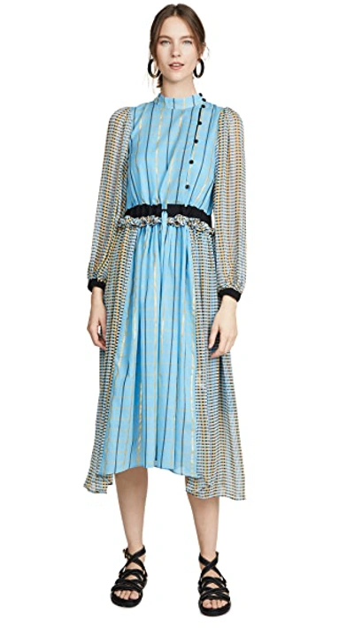 Shop Stine Goya Felisa Dress In Plaid Blue