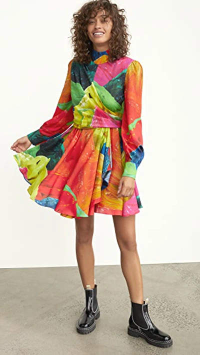 Shop Msgm Multicolor Dress